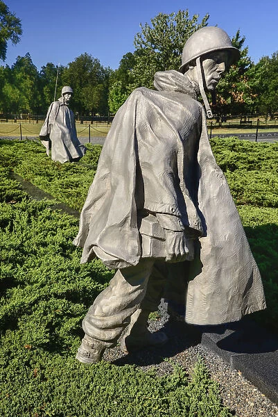 USA, Washington DC, National Mall, Korean War Veterans Memorial