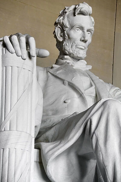 USA, Washington DC, National Mall, Lincoln Memorial, Statue of Abraham Lincoln