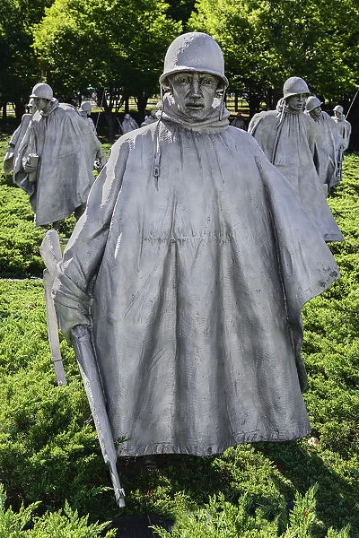 USA, Washington DC, National Mall, Korean War Veterans Memorial
