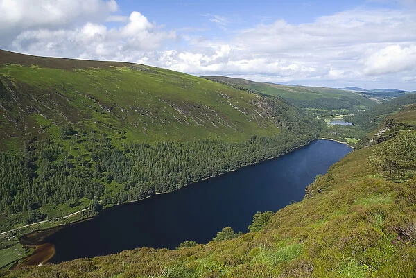 View east from the Spink Wak on summit of hills above Glendalough