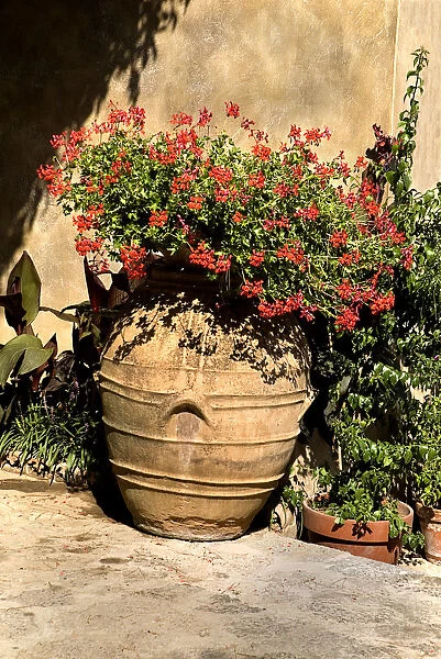 Villa Cimbrone. Urn with flowers