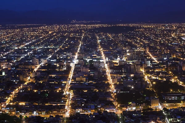 ARGENTINA, Salta Province, Salta. View from Cerro San Bernardo, evening