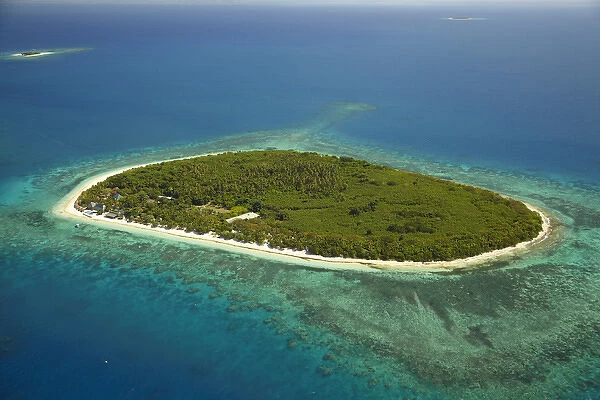 Bounty Island, Mamanuca Islands, Fiji, South Pacific - aerial