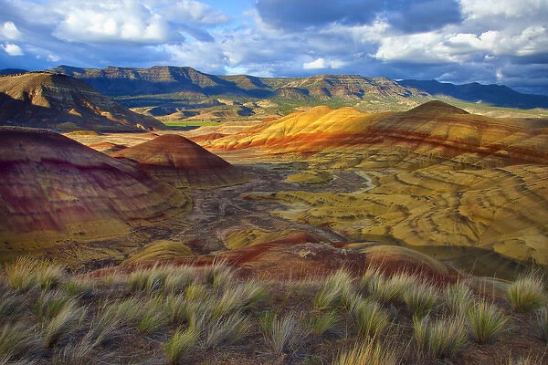 USA, Oregon. Landscape of the Painted Hills Unit, John Day Fossil Beds National Monument