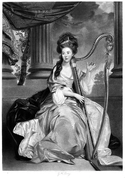 COUNTESS OF ELGINTON, 1777. Messotint after a painting by Sir Joshua Reynolds, 1777