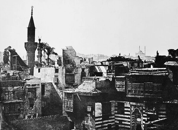 EGYPT: CAIRO, c1850. View of Cairo, Egypt, from the Hotel de Nil. Photograph, c1850