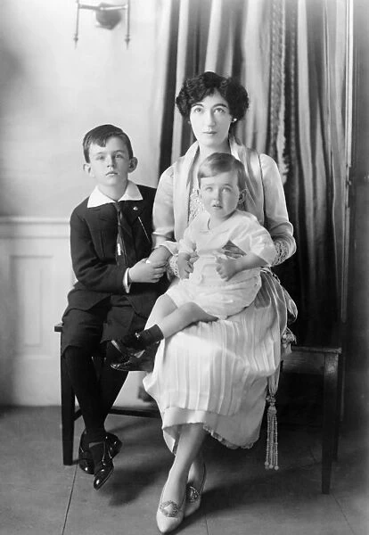 EVALYN WALSH McLEAN (1886-1947). American mining heiress and socialite. With two of her sons