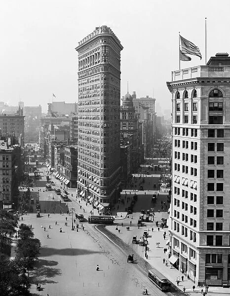 NEW YORK CITY, c1908. The Flatiron Building in New York City. Photograph, c1908