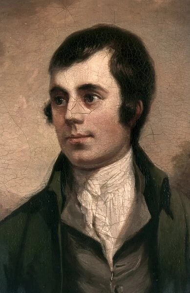 ROBERT BURNS (1759-1796). Scottish national poet. Detail of a painting, c1821-22