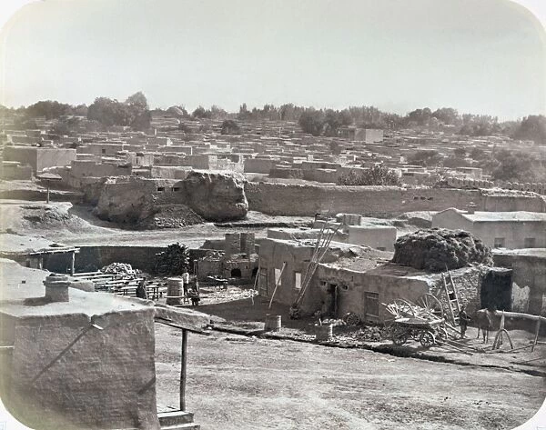 SAMARKAND: CITADEL, c1870. Construction inside the citadel in Zaravshan district