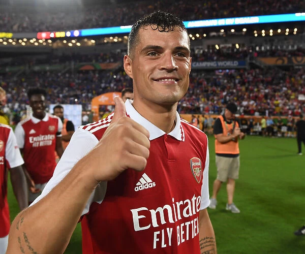 Arsenal's Granit Xhaka Reacts After Chelsea Clash in Florida Cup 2022-23