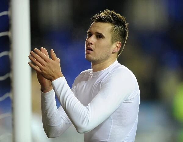 Carl Jenkinson (Arsenal) celebrates at the end of the match. Reading 5: 7 Arsenal
