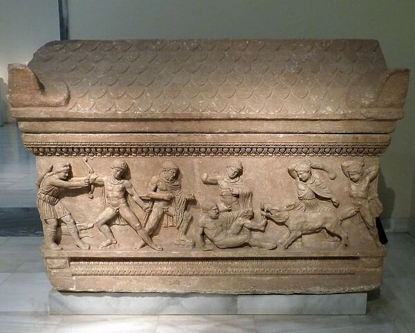 Attic sarcophagus. Pentelic marble