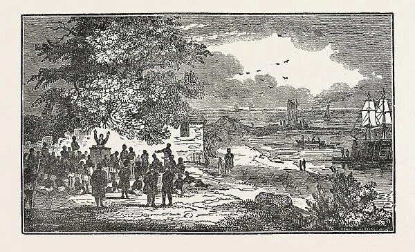 BALDAEUS PREACHING TO THE NATIVES OF POINT PEDRO, a town, located in Jaffna District