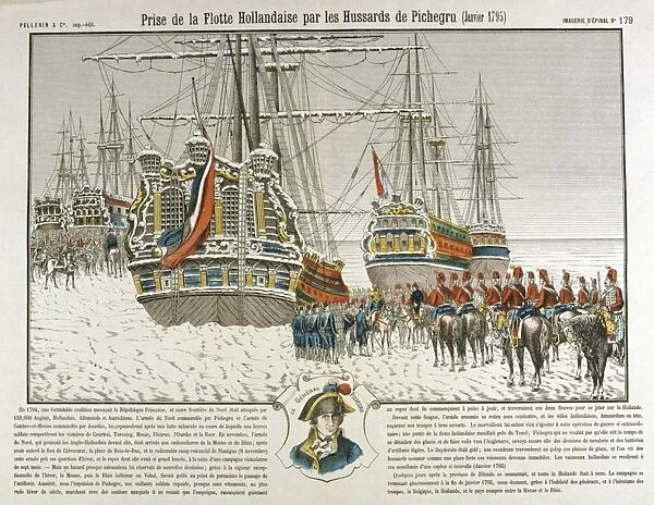Capture of the Dutch fleet, frozen in at Den Helder, by the French Hussars under