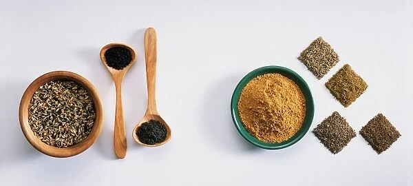 Indian Spice Mixtures together with Cumin and Nigella