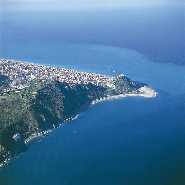 Italy, Sicily Region, Province of Messina, Aerial view of Capo d Orlando