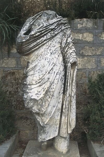 Libya, Cyrenaica, Cyrene, headless statue