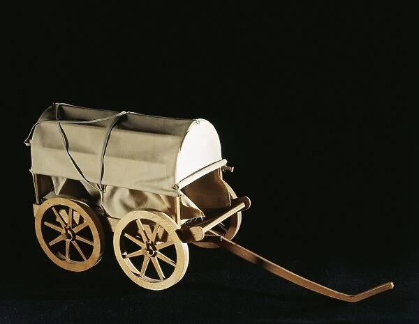 Miniature model of a Roman travel cart