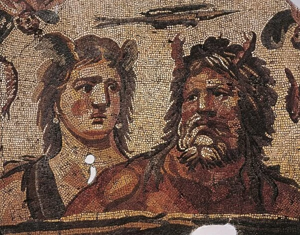 Mosaic depicting Oceanus and Tethys, from ancient Daphne, Turkey