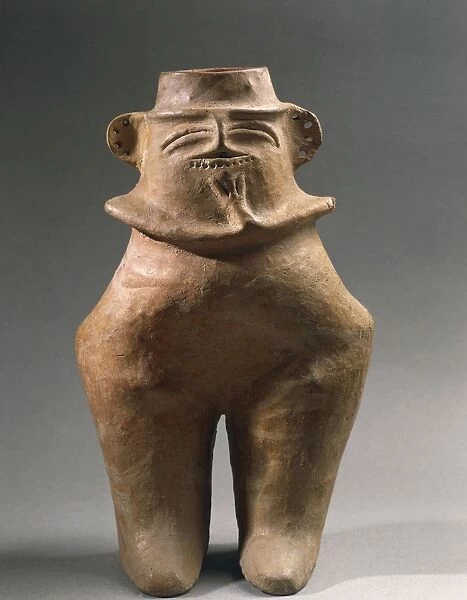 Neolithic anthropomorphic terracotta vase from Sultana, Romania, Gumelnita culture