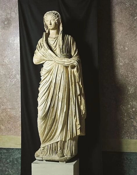 Statue representing Julia Augusta Agrippina also known as Agrippina Minor, wife of Emperor Claudius and mother of Emperor Nero, Julio-Claudian dynasty, Imperial age, (15-59 A. D. )