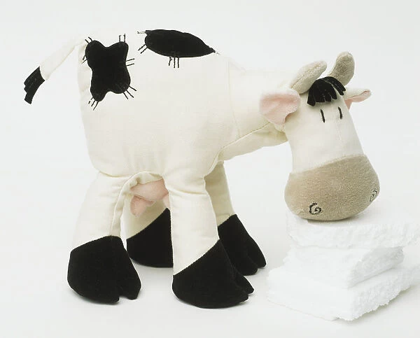 Toy cow made of cloth