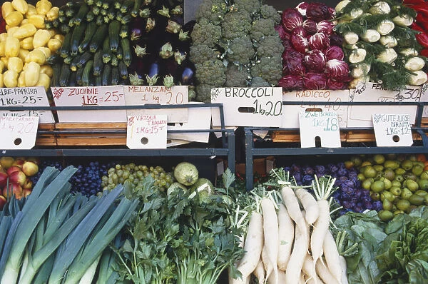 Vegetable stall at Austria, Vienna, Wienzeile, Naschmarkt, vegetable stall