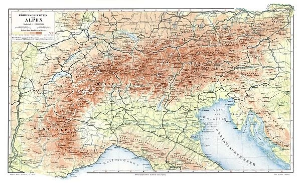 Alps geological map 1895