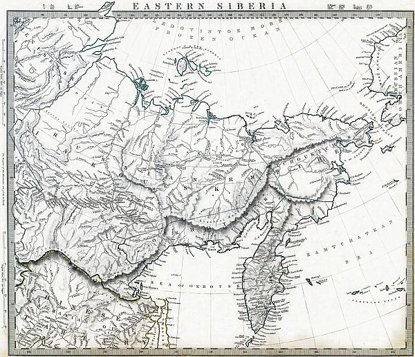 Eastern Russian Siberia 1846 Map