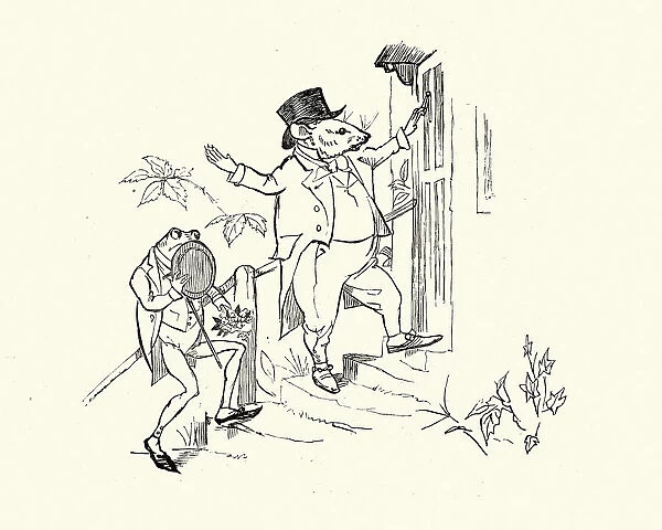 Mr Frog and Mr Rat arrive at Mouseys Hall, Nursery rhyme