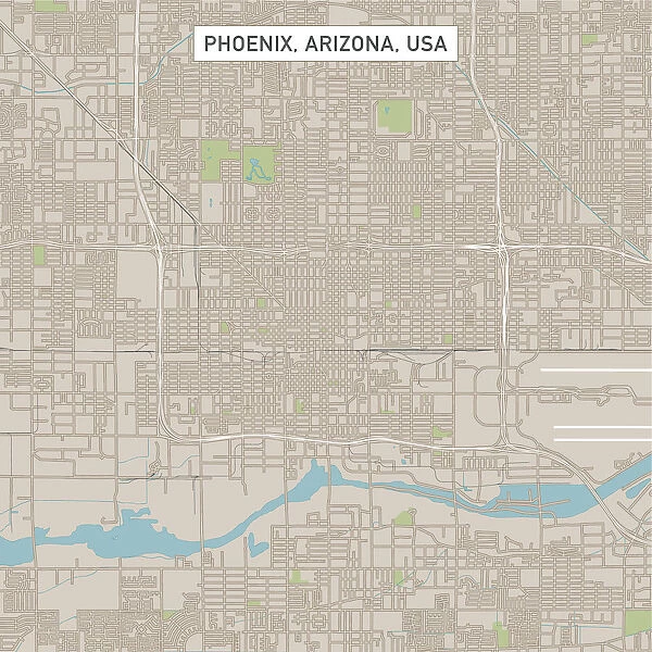 Phoenix Arizona US City Street Map