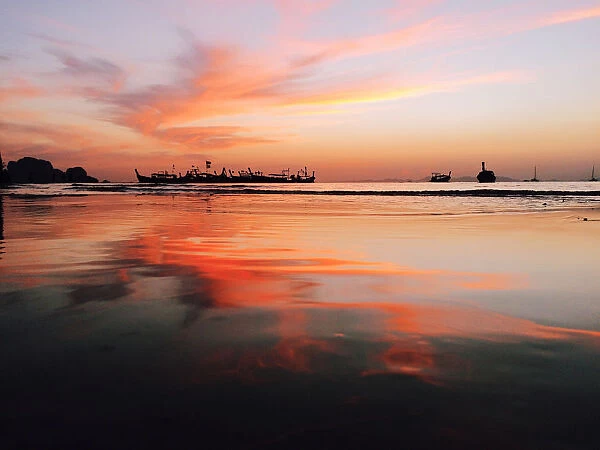 Sunset at Railay Beach, Krabi province, Thailand