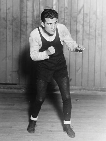 Fidel La Barba. Posed, sparring. 1927