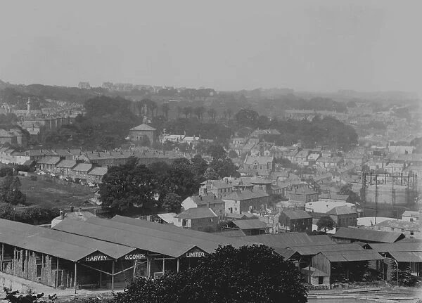 A general view of Truro, Cornwall from Poltisco. Probably early 1900s