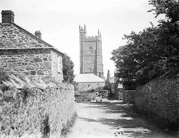 St Pol de Leon Church, Paul, Cornwall. Around 1910