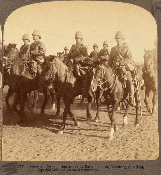 10th Hussars, Colesberg, South Africa, 1900 (b  /  w photo)