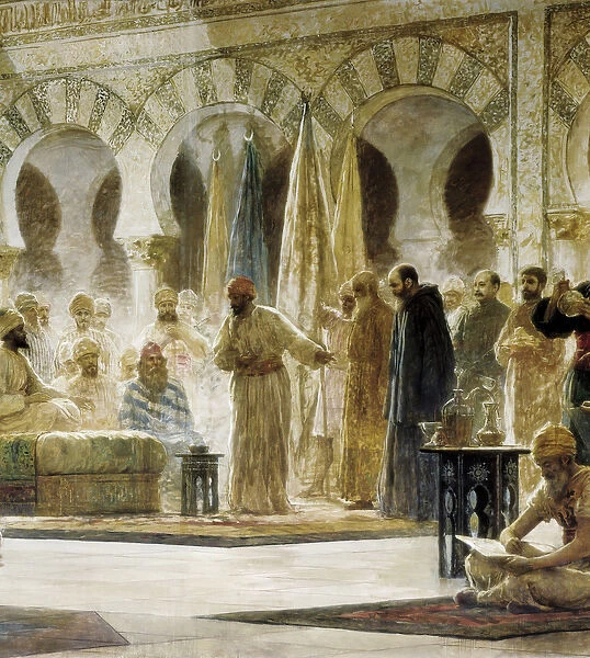 Abd Al-Rahman III, detail of a painting by Dionis Baixeras i Verdaguer, 1885