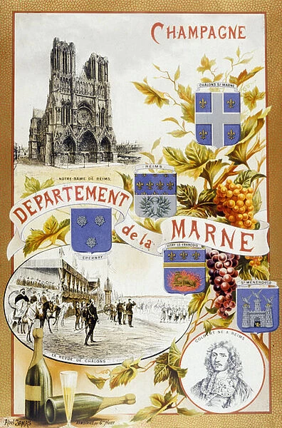 Advertisement for the Champagne Region (colour litho)