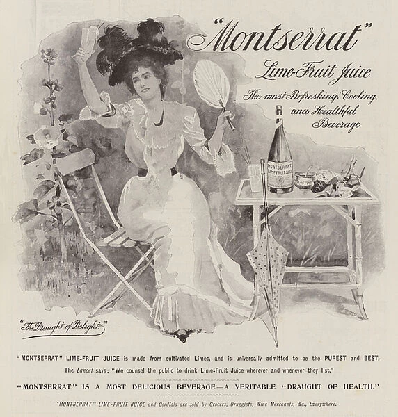 Advertisement, Montserrat Lime-Fruit Juice (engraving)
