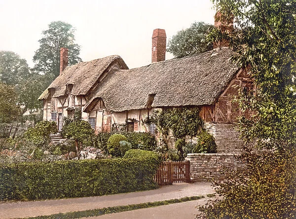 Anne Hathaways Cottage in Stratford-upon-Avon, 1890-1900 (chromolitho)