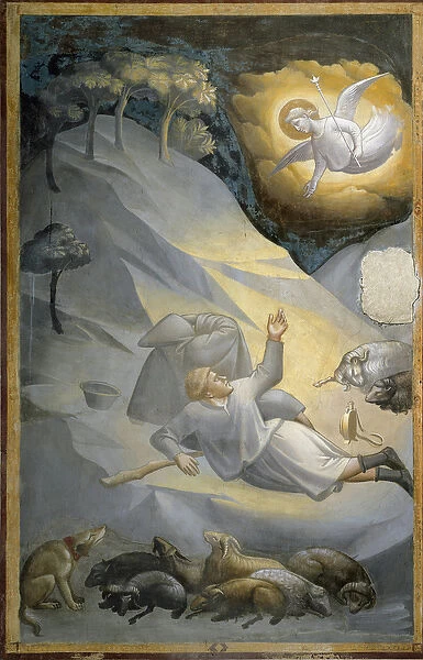 The annonciation to the shepherds, from the cycle of the life of the Virgin (fresco