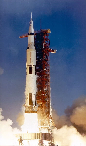 Apollo 11 Lifts Off, 1969 (photo)