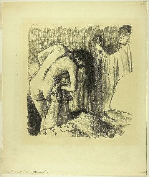 After the Bath III, 1891-1892 (lithograph in black on cream wove paper)