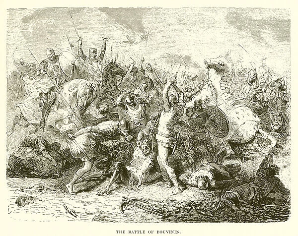The battle of Bouvines (engraving)