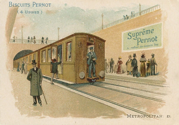 Biscuits Pernot trade card (chromolitho)