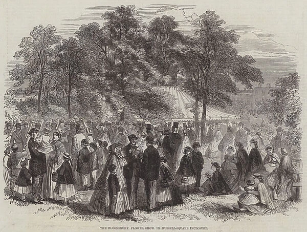 The Bloomsbury Flower Show in Russell-Square Inclosure (engraving)
