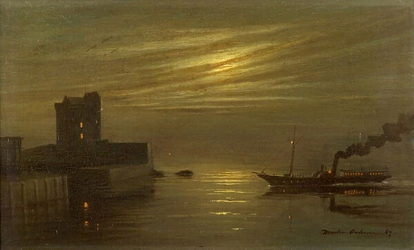 Broughty Castle - Moonlight Scene, 1887 (oil on canvas)