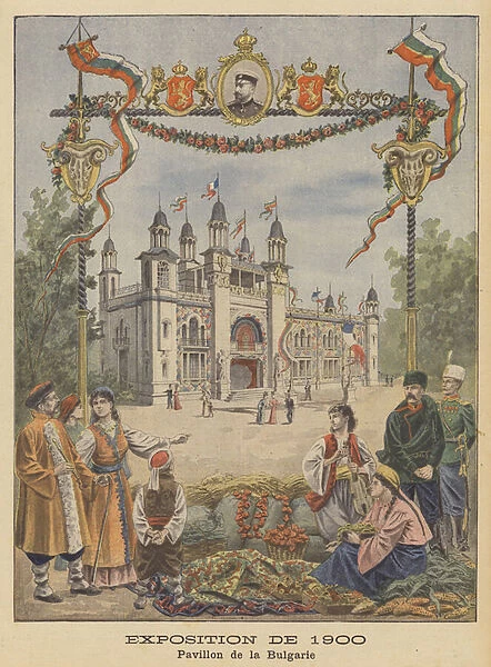 The Bulgarian Pavilion at the Exposition Universelle of 1900 in Paris (colour litho)