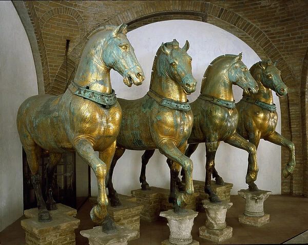 Byzantine art: the four horses (Roman quadrige) of San Marco